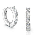 Trendy Korean Single Row Rhinestone Earrings for Women