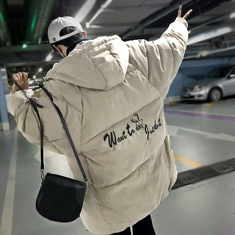 Men's Winter Hooded Puffer Jacket - Trendy Style
