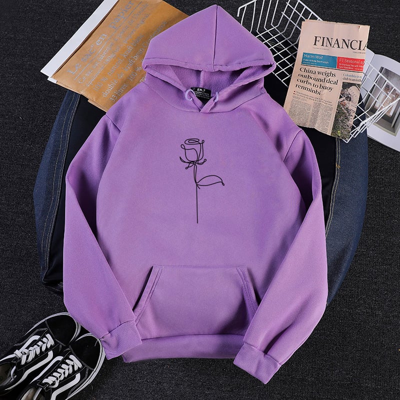 Couple Sweatshirt with Graffiti Roses Print
