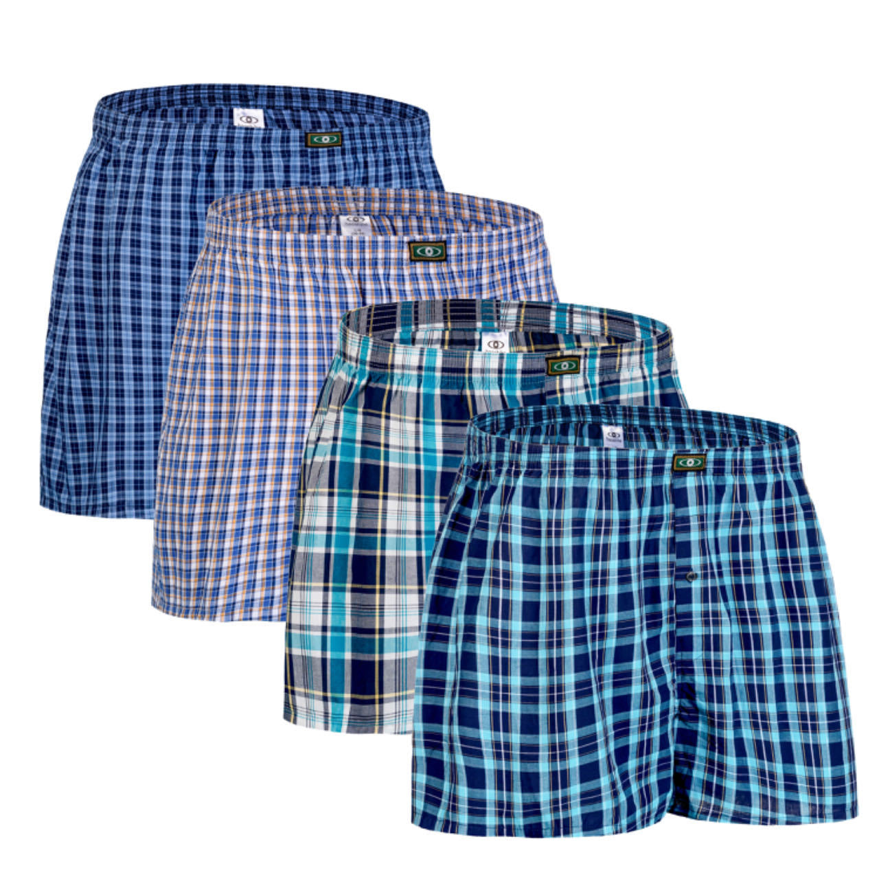 4 Men's Cotton Boxer Shorts - Plus Size Comfort
