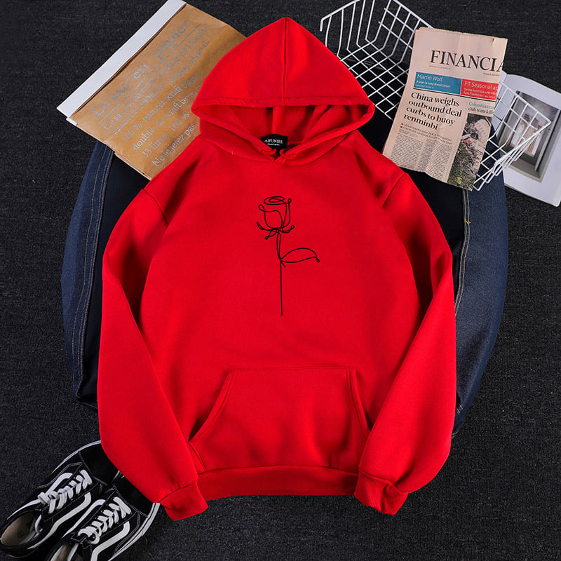 Couple Sweatshirt with Graffiti Roses Print