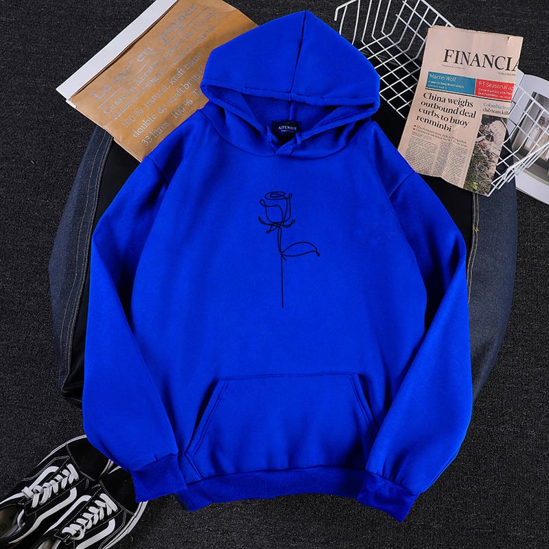 Couple Sweatshirt with Graffiti Roses Print
