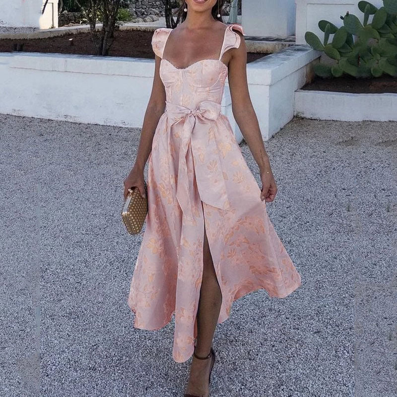 2023 Summer Vintage Floral Print Strappy Dress