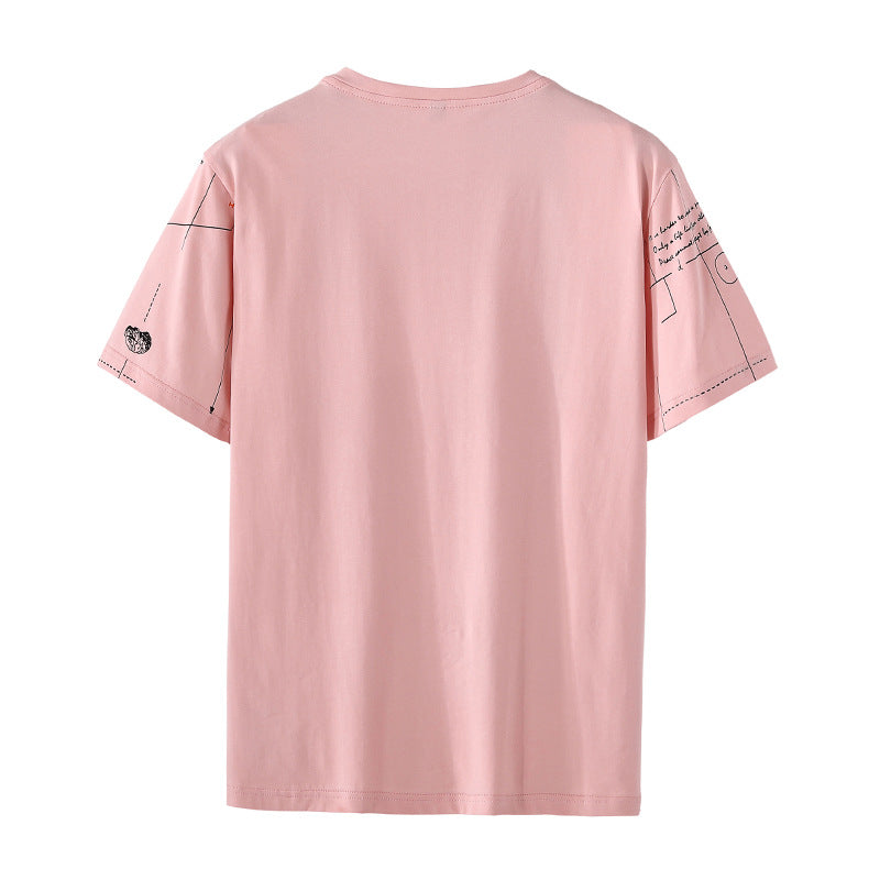 Plus Size Men's Graphic Cotton T-Shirt (Short Sleeve)