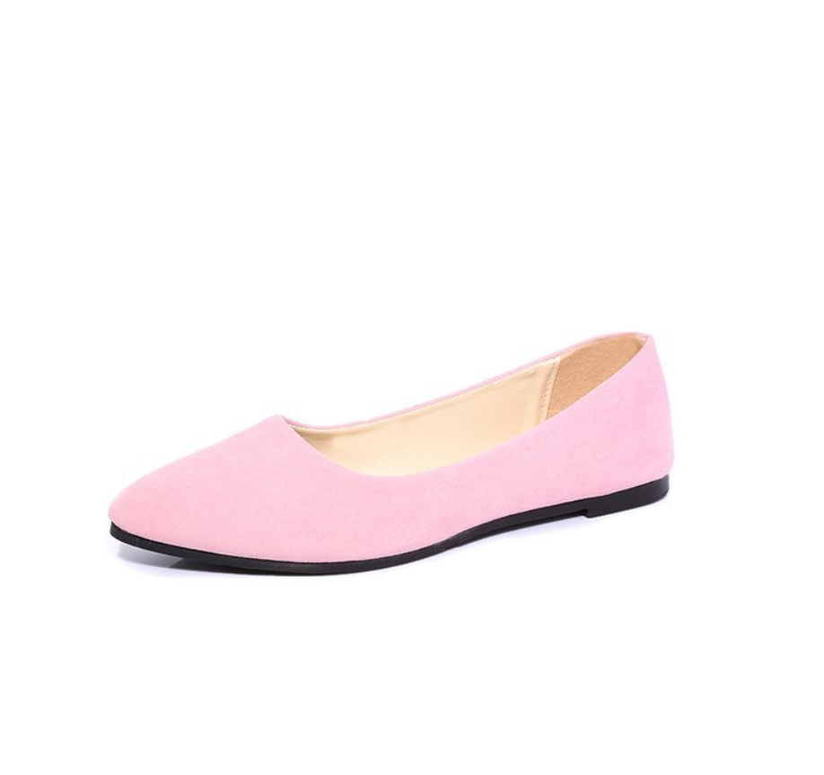 Versatile Red Pointed Flats and Black Ballerina Shoes