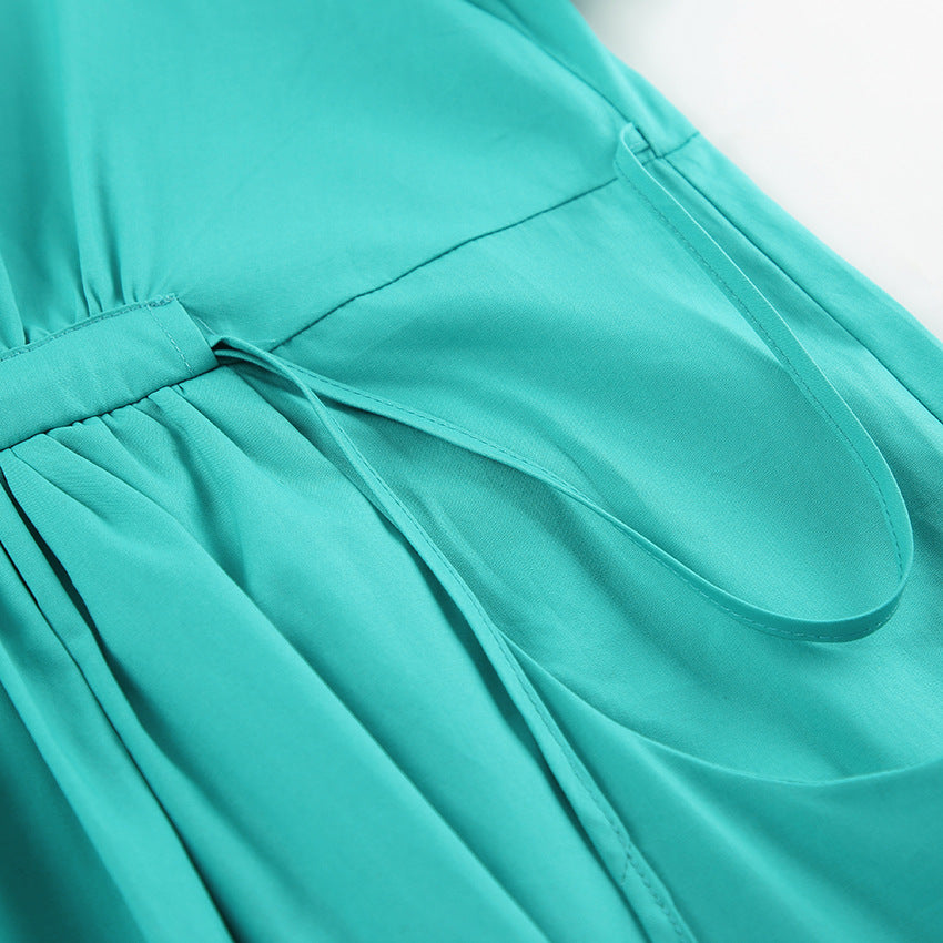 2023 Women's French Style High-Waist A-Line Dress