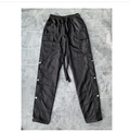 Straight Leg Cargo Pants with Zipper and Velcro Pockets